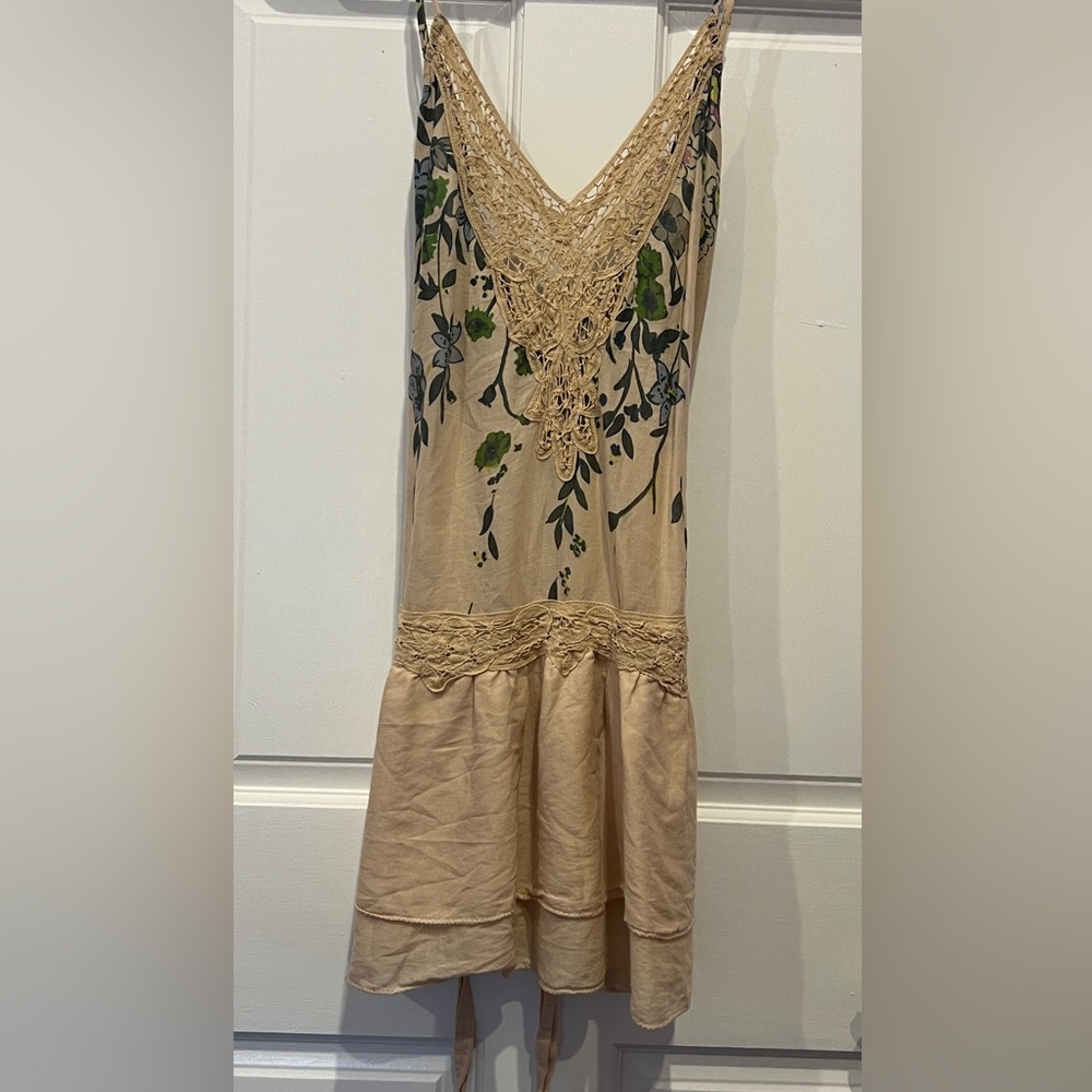 Free people dainty floral tunic top y2k small
